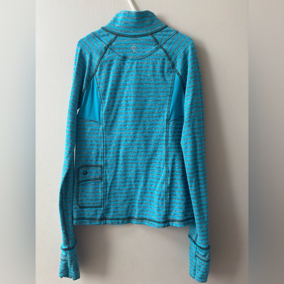 Ivivva by Lululemon striped long sleeve pullover tee half zip - Picture 5 of 7